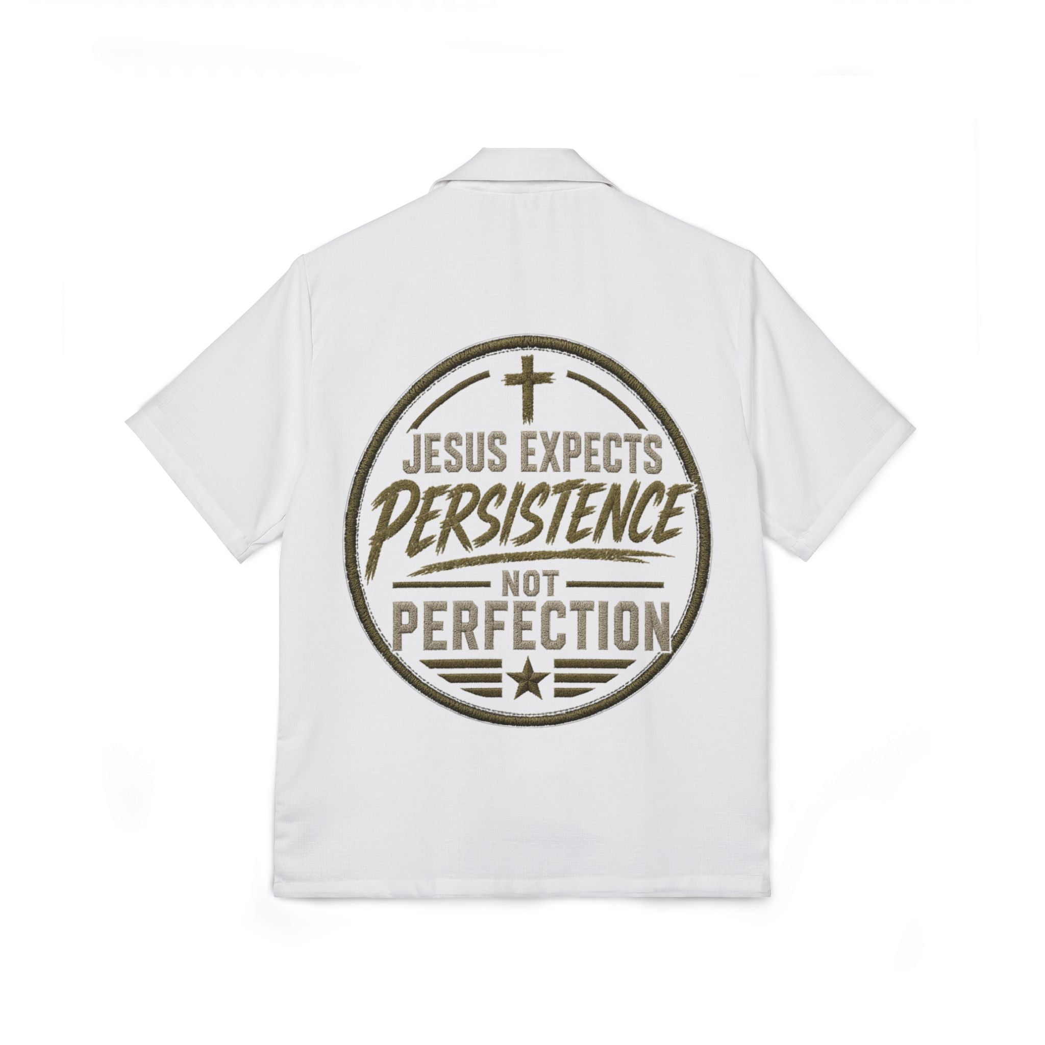 Jesus Expects Persistence Not Perfection Hawaiian Camp Shirt