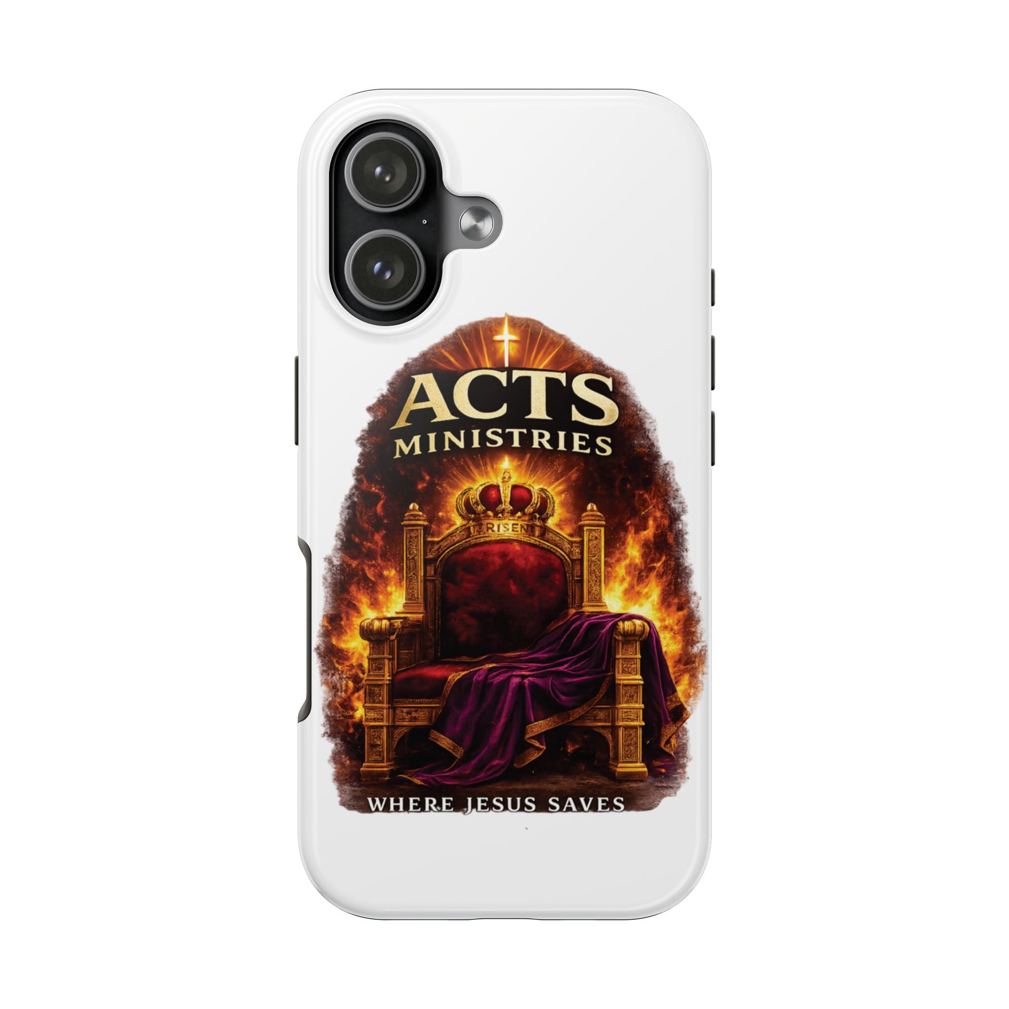 Acts Ministries Phone Case — 'Where Jesus Saves' Christian Protective Tough Case