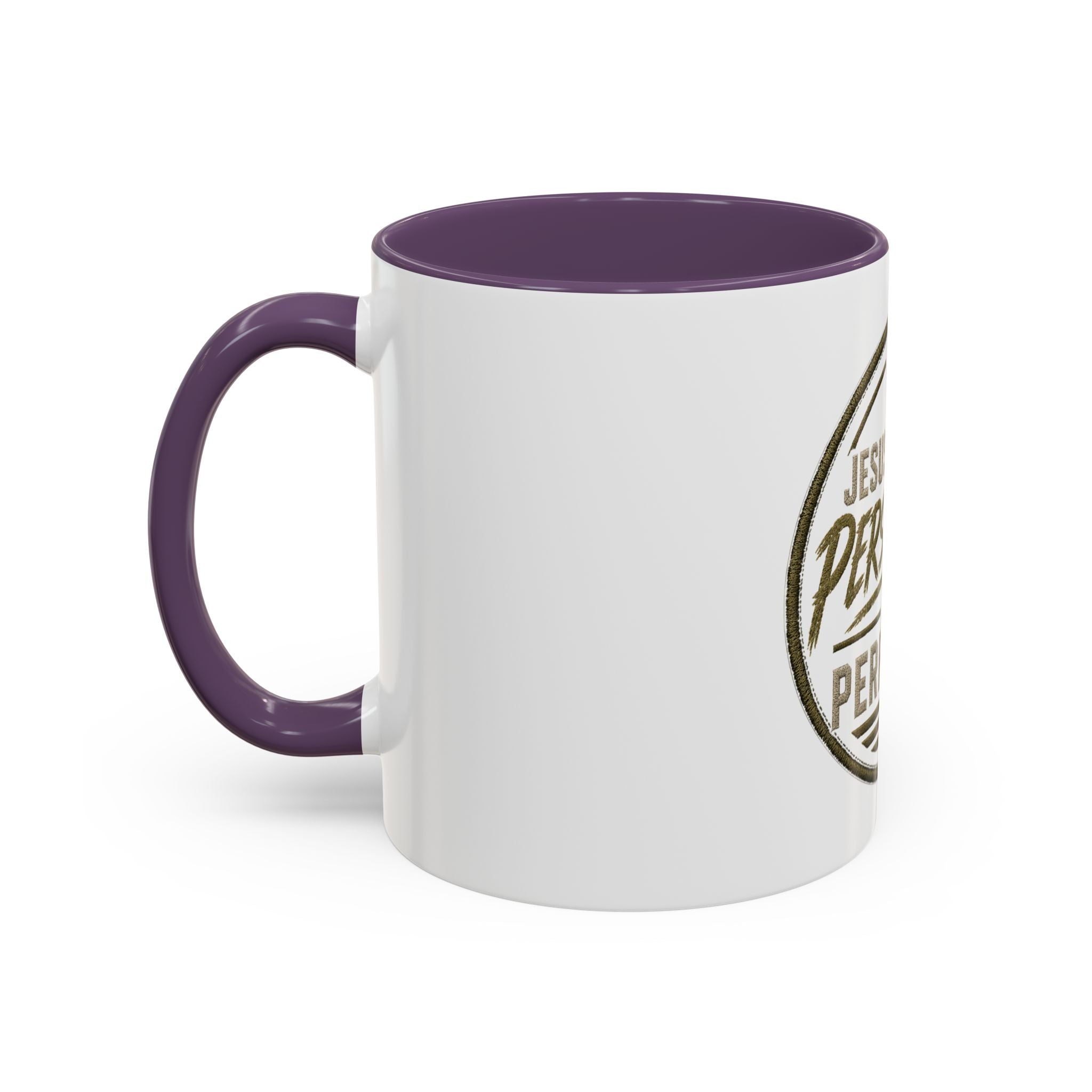 Christian Coffee Mug — "Jesus Expects Persistence Not Perfection" Accent Mug