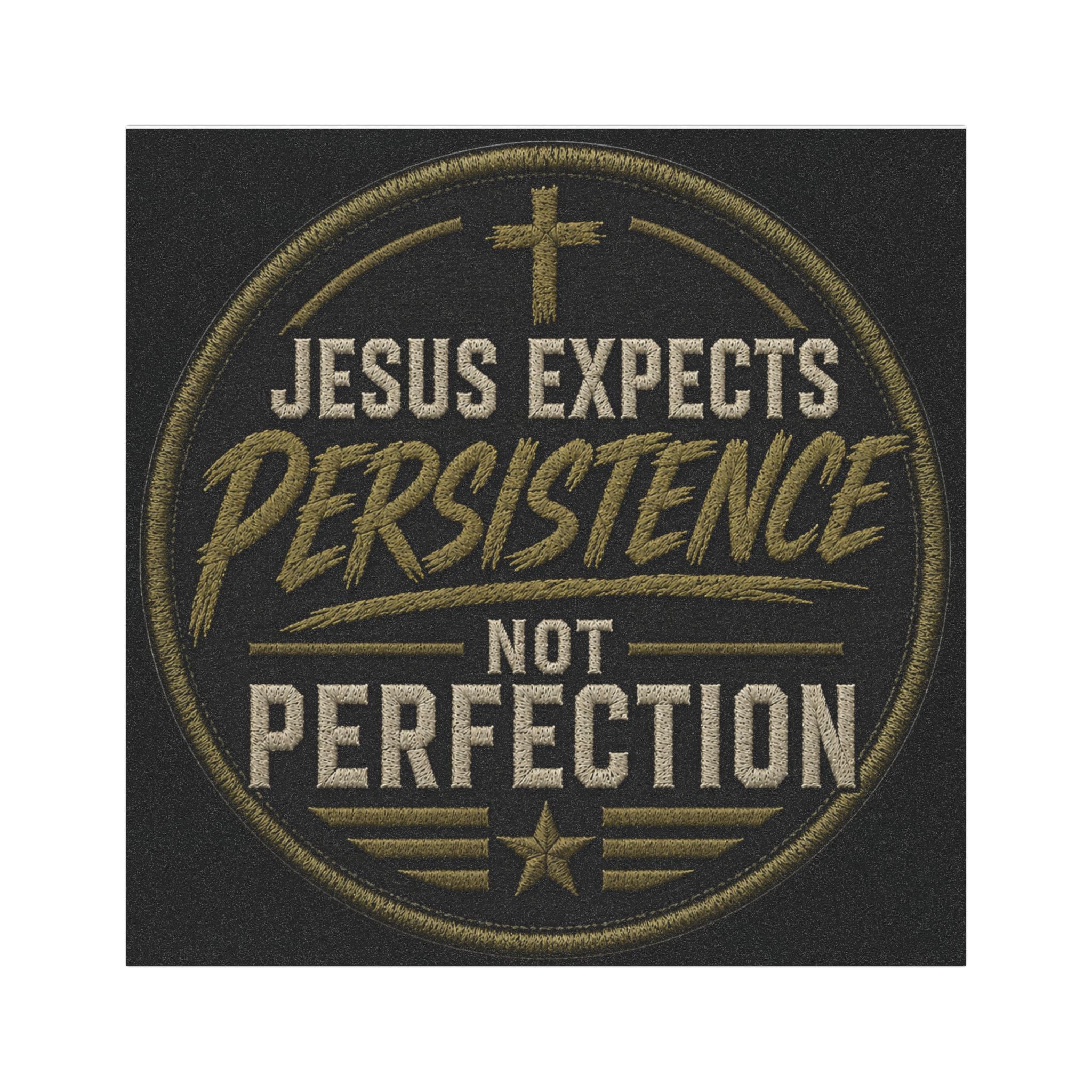 Car Magnet - "Jesus Expects Persistence Not Perfection" Inspirational Christian Magnet