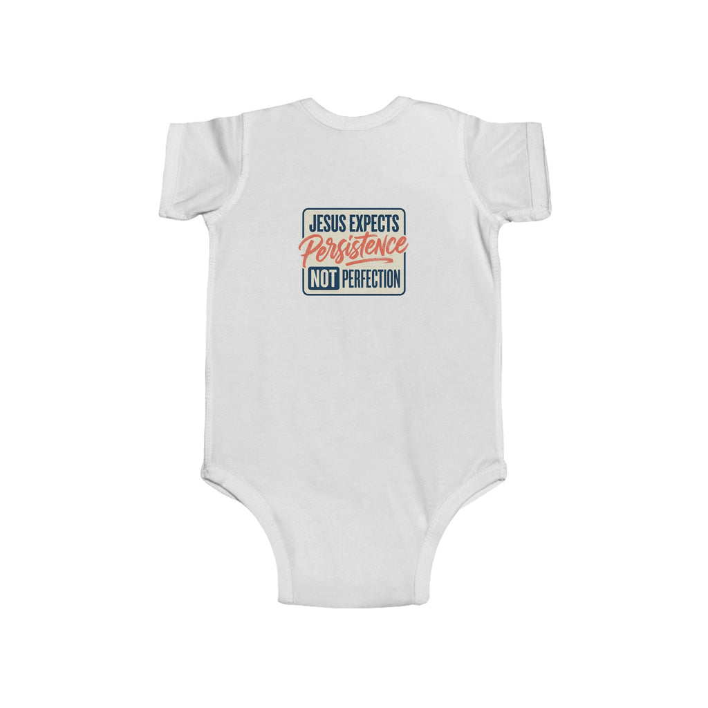 Infant Bodysuit - "Jesus Expects Presence Not Perfection" Christian Baby Onesie