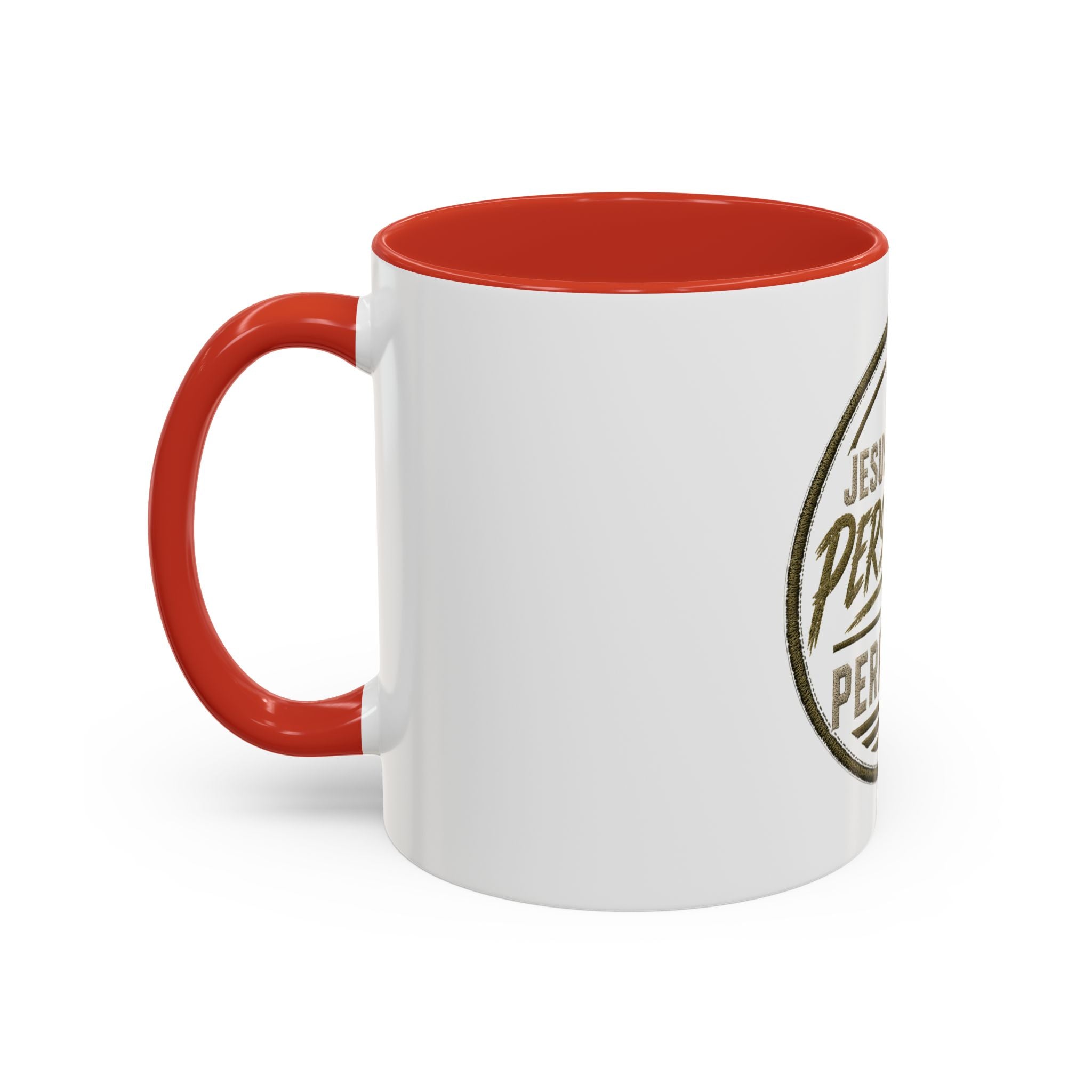 Christian Coffee Mug — "Jesus Expects Persistence Not Perfection" Accent Mug