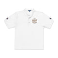 Embroidered Polo Shirt — Vintage Compass Badge Design