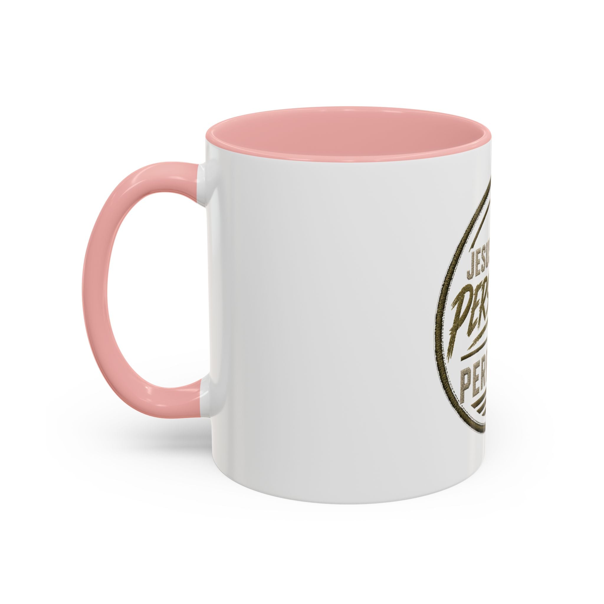 Christian Coffee Mug — "Jesus Expects Persistence Not Perfection" Accent Mug