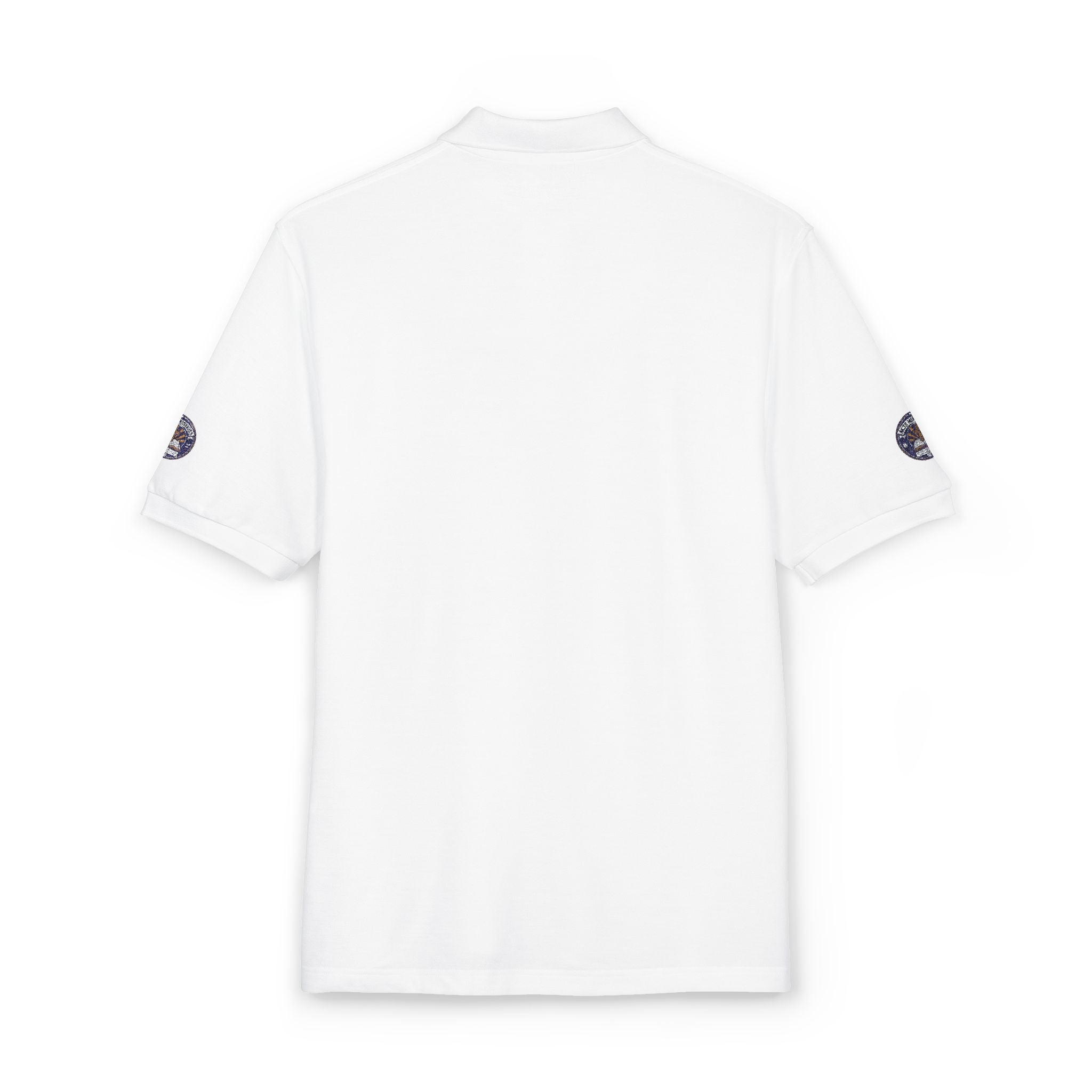 Embroidered Polo Shirt — Vintage Compass Badge Design