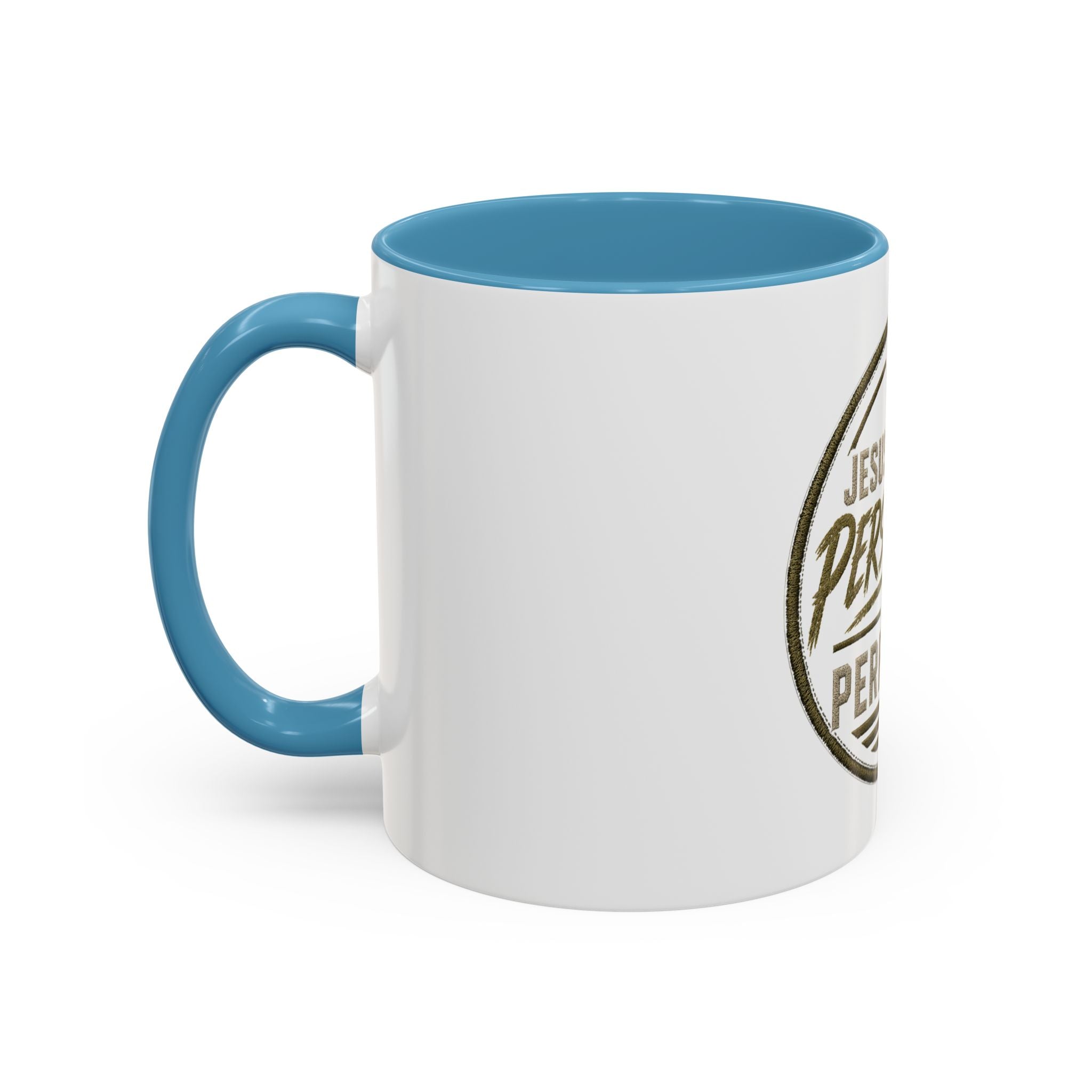 Christian Coffee Mug — "Jesus Expects Persistence Not Perfection" Accent Mug