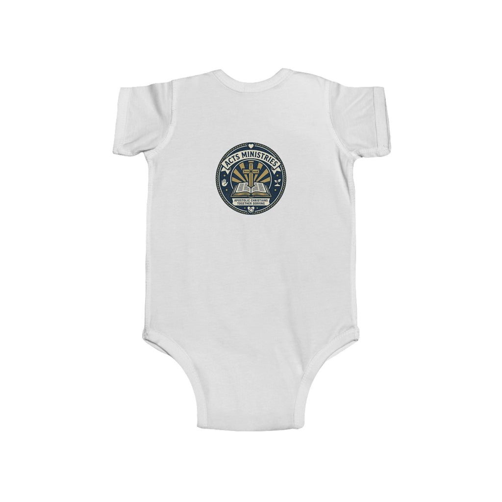 Infant Bodysuit with Nautical Compass Emblem — Baby Onesie, Vintage Maritime Badge