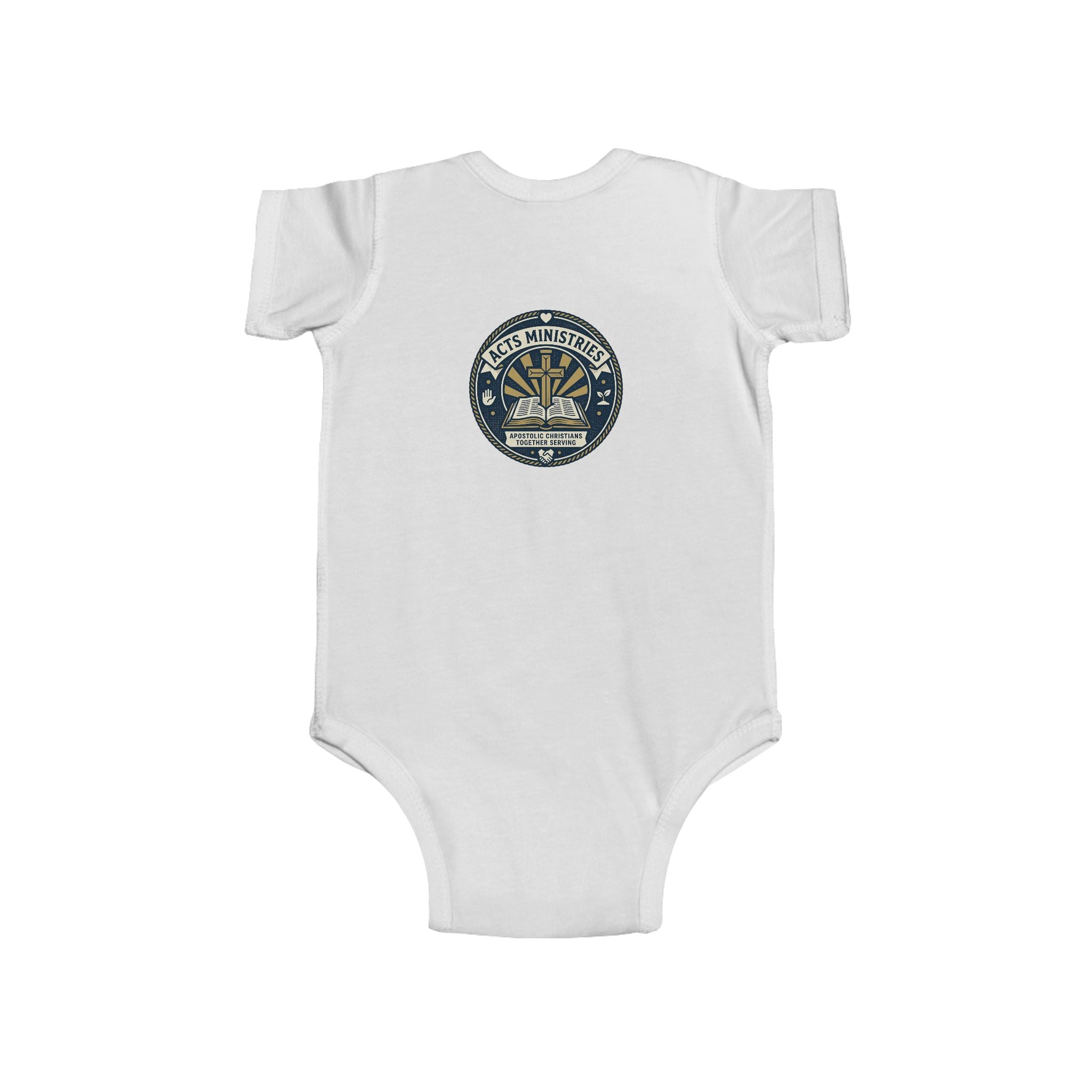 Infant Bodysuit with Nautical Compass Emblem — Baby Onesie, Vintage Maritime Badge