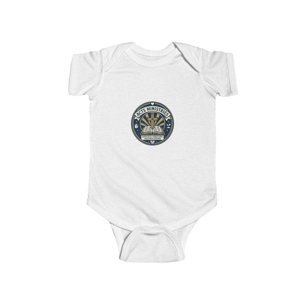 Infant Bodysuit with Nautical Compass Emblem — Baby Onesie, Vintage Maritime Badge