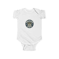 Infant Bodysuit with Nautical Compass Emblem — Baby Onesie, Vintage Maritime Badge