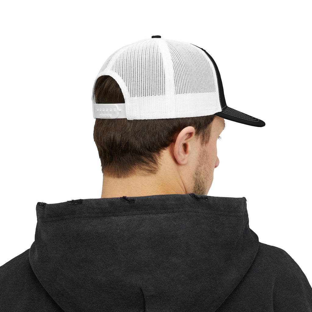 Christian Trucker Hat — "Jesus Expects Persistence Not Perfection" Snapback