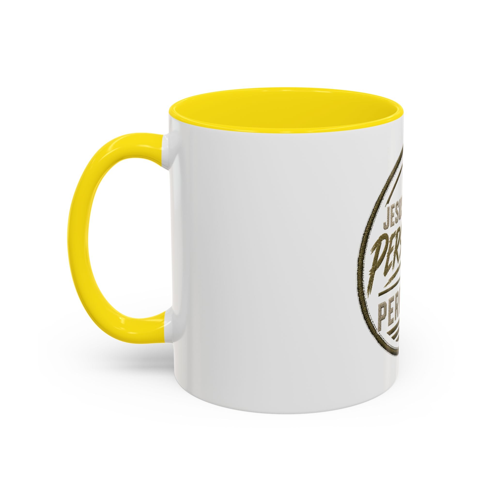 Christian Coffee Mug — "Jesus Expects Persistence Not Perfection" Accent Mug